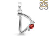 Garnet & White Topaz Alphabet D Pendant GAR-RDA-4.