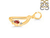 Garnet & White Topaz Alphabet D Pendant GAR-RDA-4.