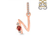Garnet & White Topaz Alphabet N Pendant GAR-RDA-40.