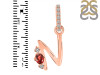 Garnet & White Topaz Alphabet N Pendant GAR-RDA-40.