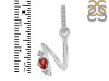 Garnet & White Topaz Alphabet N Pendant GAR-RDA-40.