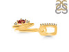 Garnet & White Topaz Alphabet N Pendant GAR-RDA-40.