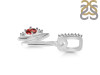 Garnet & White Topaz Alphabet N Pendant GAR-RDA-40.