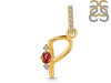 Garnet & White Topaz Alphabet P Pendant GAR-RDA-42.