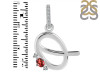 Garnet & White Topaz Alphabet Q Pendant GAR-RDA-43.