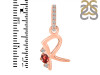 Garnet & White Topaz Alphabet R Pendant GAR-RDA-44.