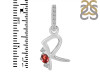 Garnet & White Topaz Alphabet R Pendant GAR-RDA-44.