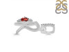 Garnet & White Topaz Alphabet R Pendant GAR-RDA-44.