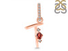 Garnet & White Topaz Alphabet T Pendant GAR-RDA-46.