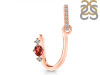 Garnet & White Topaz Alphabet U Pendant GAR-RDA-47.