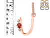 Garnet & White Topaz Alphabet U Pendant GAR-RDA-47.