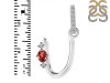 Garnet & White Topaz Alphabet U Pendant GAR-RDA-47.