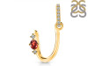 Garnet & White Topaz Alphabet U Pendant GAR-RDA-47.
