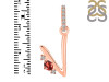 Garnet & White Topaz Alphabet V Pendant GAR-RDA-48.