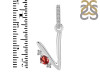 Garnet & White Topaz Alphabet V Pendant GAR-RDA-48.