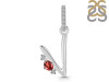 Garnet & White Topaz Alphabet V Pendant GAR-RDA-48.