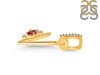 Garnet & White Topaz Alphabet V Pendant GAR-RDA-48.