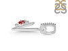 Garnet & White Topaz Alphabet V Pendant GAR-RDA-48.
