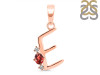 Garnet & White Topaz Alphabet E Pendant GAR-RDA-5.