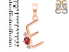 Garnet & White Topaz Alphabet E Pendant GAR-RDA-5.
