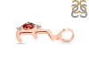 Garnet & White Topaz Alphabet E Pendant GAR-RDA-5.