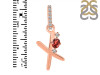 Garnet & White Topaz Alphabet X Pendant GAR-RDA-50.