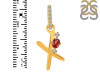 Garnet & White Topaz Alphabet X Pendant GAR-RDA-50.
