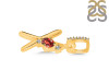Garnet & White Topaz Alphabet X Pendant GAR-RDA-50.