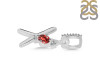 Garnet & White Topaz Alphabet X Pendant GAR-RDA-50.