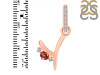 Garnet & White Topaz Alphabet Y Pendant GAR-RDA-51.