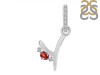 Garnet & White Topaz Alphabet Y Pendant GAR-RDA-51.