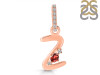 Garnet & White Topaz Alphabet Z Pendant GAR-RDA-52.