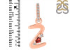 Garnet & White Topaz Alphabet Z Pendant GAR-RDA-52.