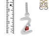 Garnet & White Topaz Alphabet Z Pendant GAR-RDA-52.
