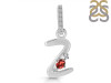 Garnet & White Topaz Alphabet Z Pendant GAR-RDA-52.
