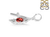 Garnet & White Topaz Alphabet A Pendant GAR-RDA-53.
