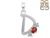 Garnet & White Topaz Alphabet D Pendant GAR-RDA-56.