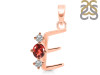 Garnet & White Topaz Alphabet E Pendant GAR-RDA-57.