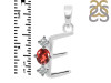 Garnet & White Topaz Alphabet E Pendant GAR-RDA-57.