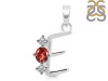 Garnet & White Topaz Alphabet E Pendant GAR-RDA-57.