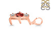 Garnet & White Topaz Alphabet E Pendant GAR-RDA-57.