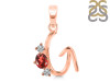Garnet & White Topaz Alphabet G Pendant GAR-RDA-59.