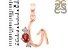 Garnet & White Topaz Alphabet G Pendant GAR-RDA-59.