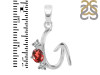 Garnet & White Topaz Alphabet G Pendant GAR-RDA-59.