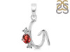 Garnet & White Topaz Alphabet G Pendant GAR-RDA-59.