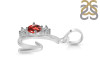Garnet & White Topaz Alphabet G Pendant GAR-RDA-59.