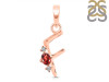 Garnet & White Topaz Alphabet F Pendant GAR-RDA-6.