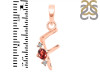 Garnet & White Topaz Alphabet F Pendant GAR-RDA-6.