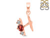 Garnet & White Topaz Alphabet H Pendant GAR-RDA-60.