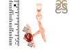 Garnet & White Topaz Alphabet H Pendant GAR-RDA-60.